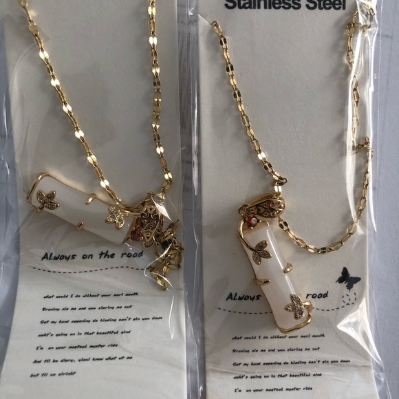 Bamboo necklace pendant - woman’s necklace jewelry - Picture 4 of 5